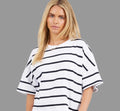 French Connection Stripe T-Shirt ( White/Midnight )